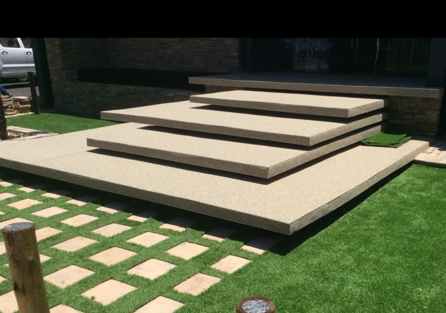 Quartz stone floating stairs — right angle